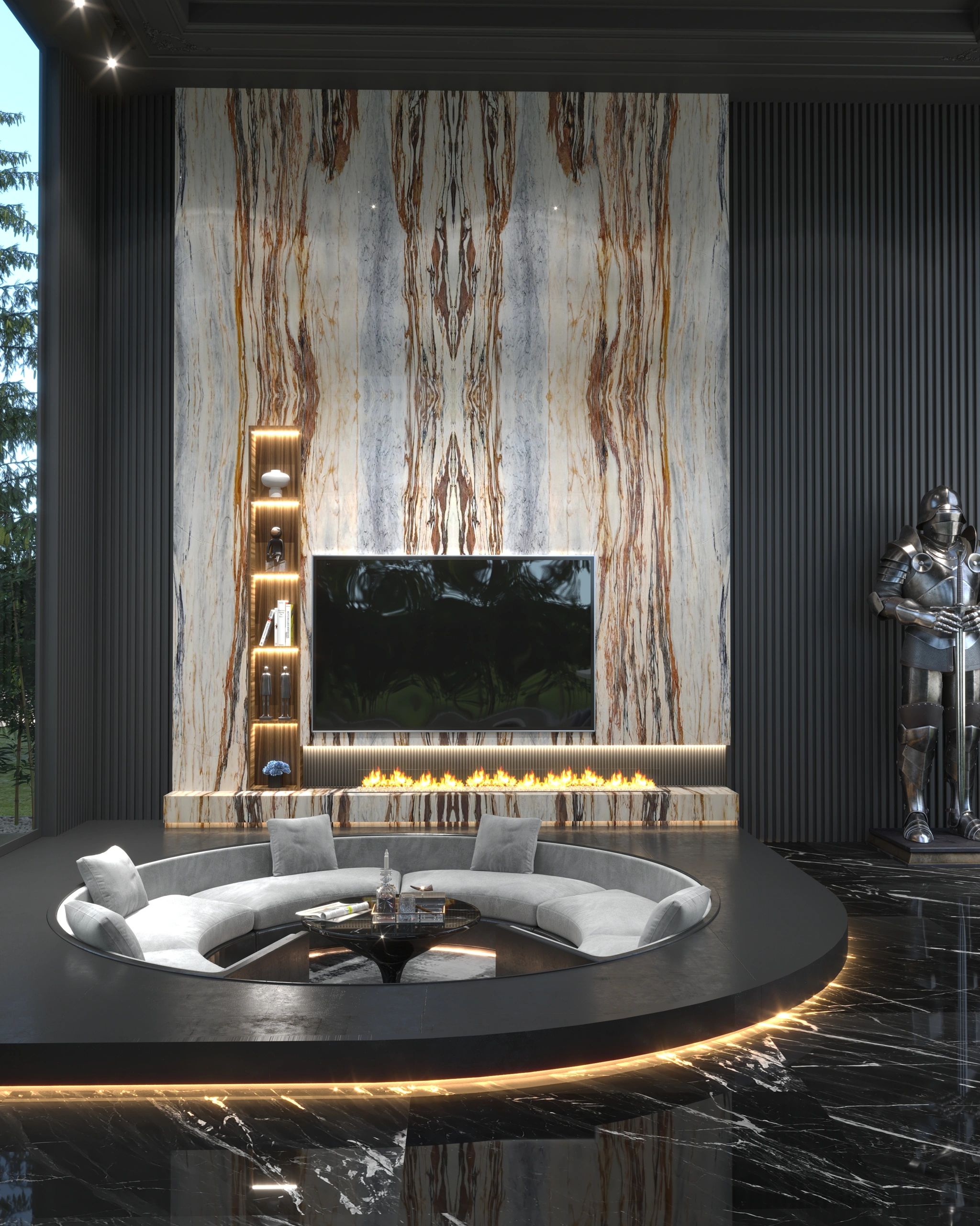 luxury art collection interior minimalist