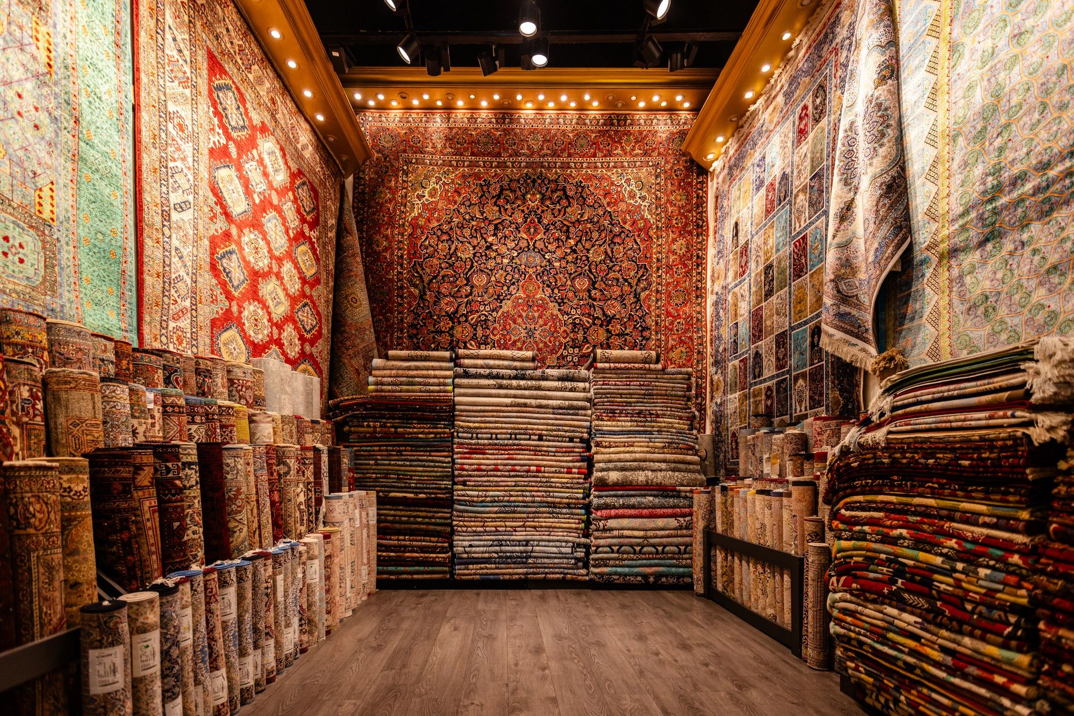 exclusive fine rugs display